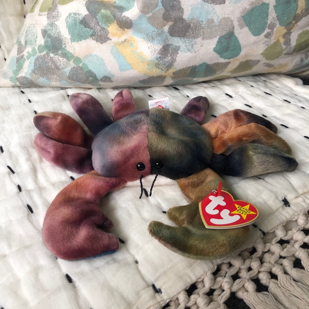 Ty Beanie Baby Claude the Crab 1996
